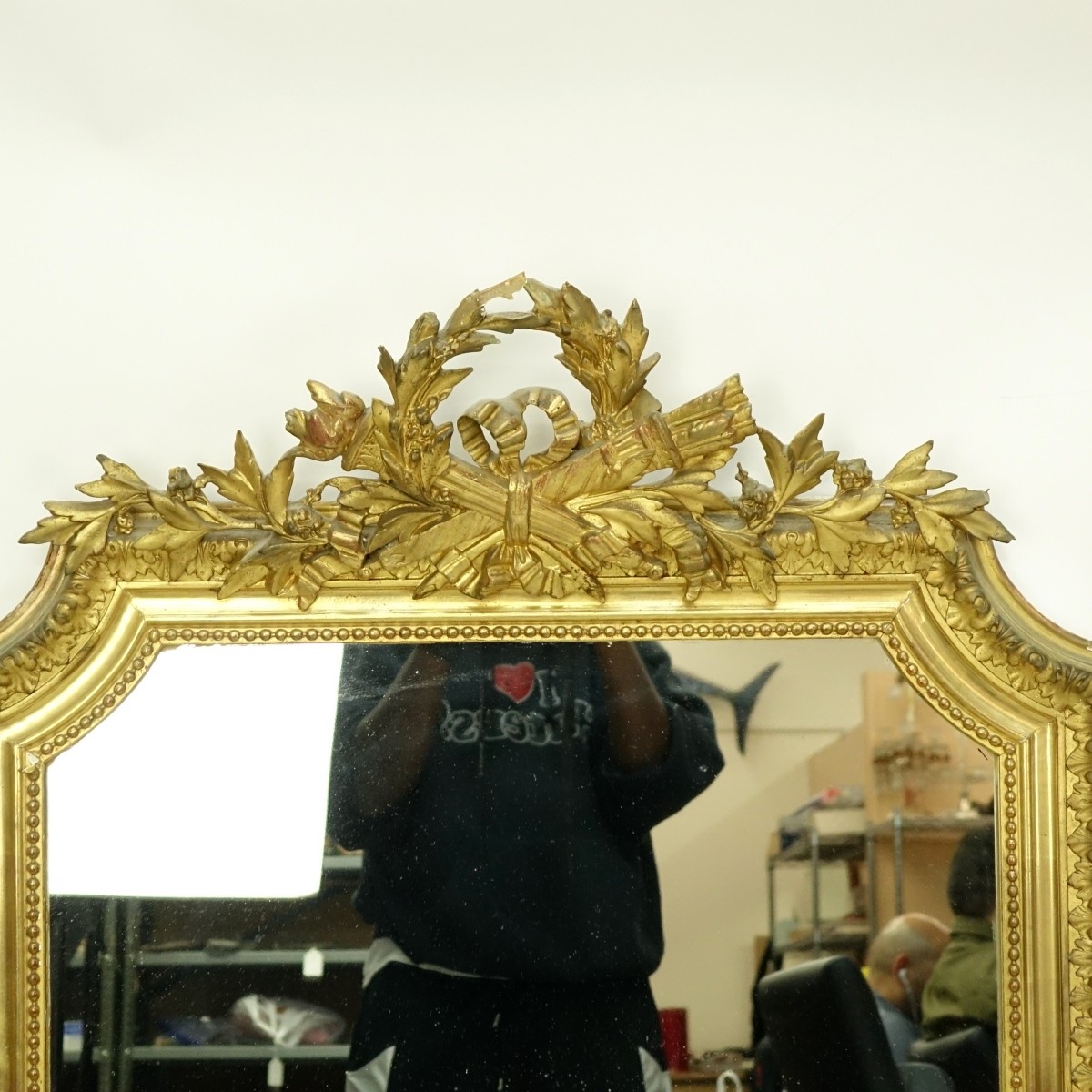 Antique French Giltwood Mirror