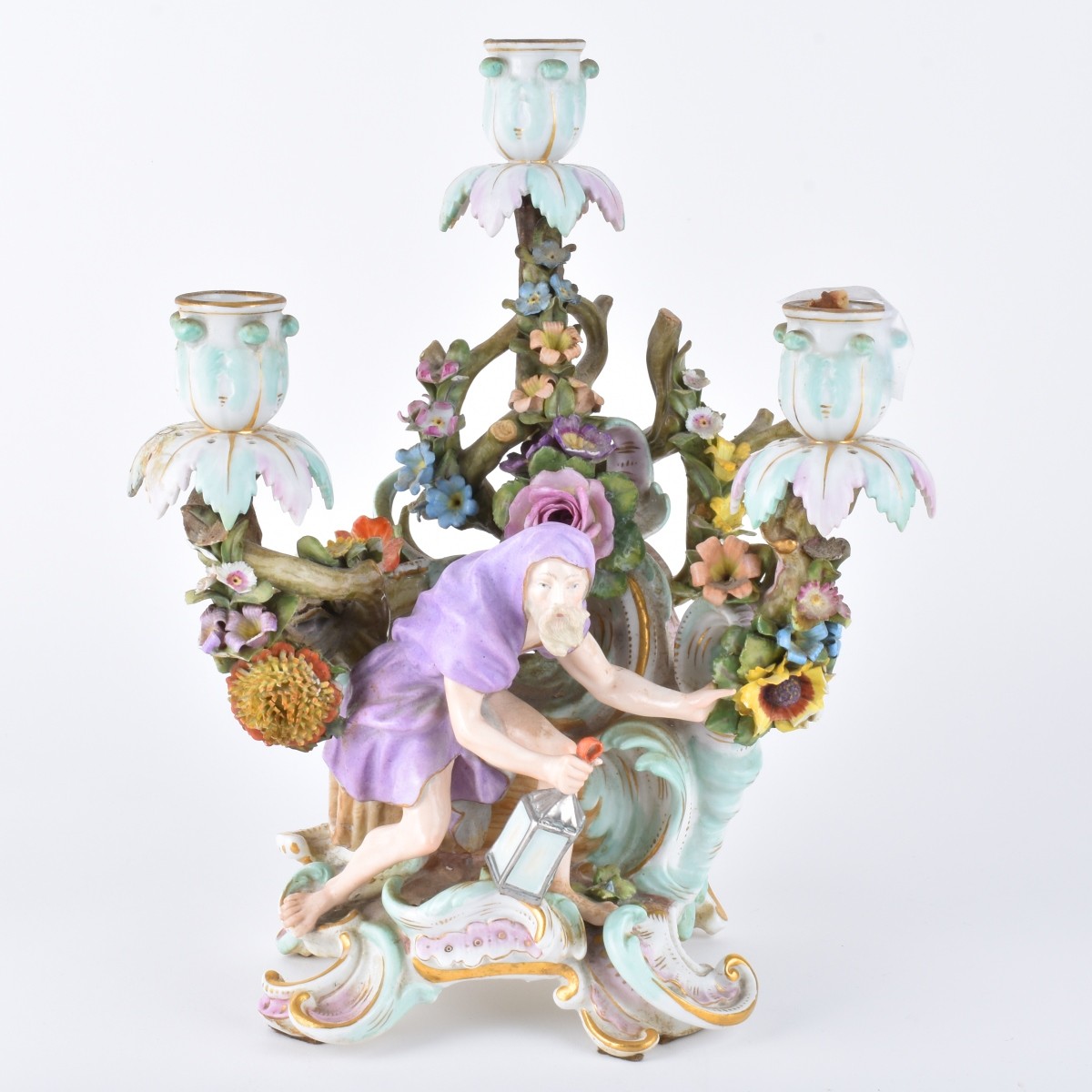 Meissen Porcelain Candlelabra