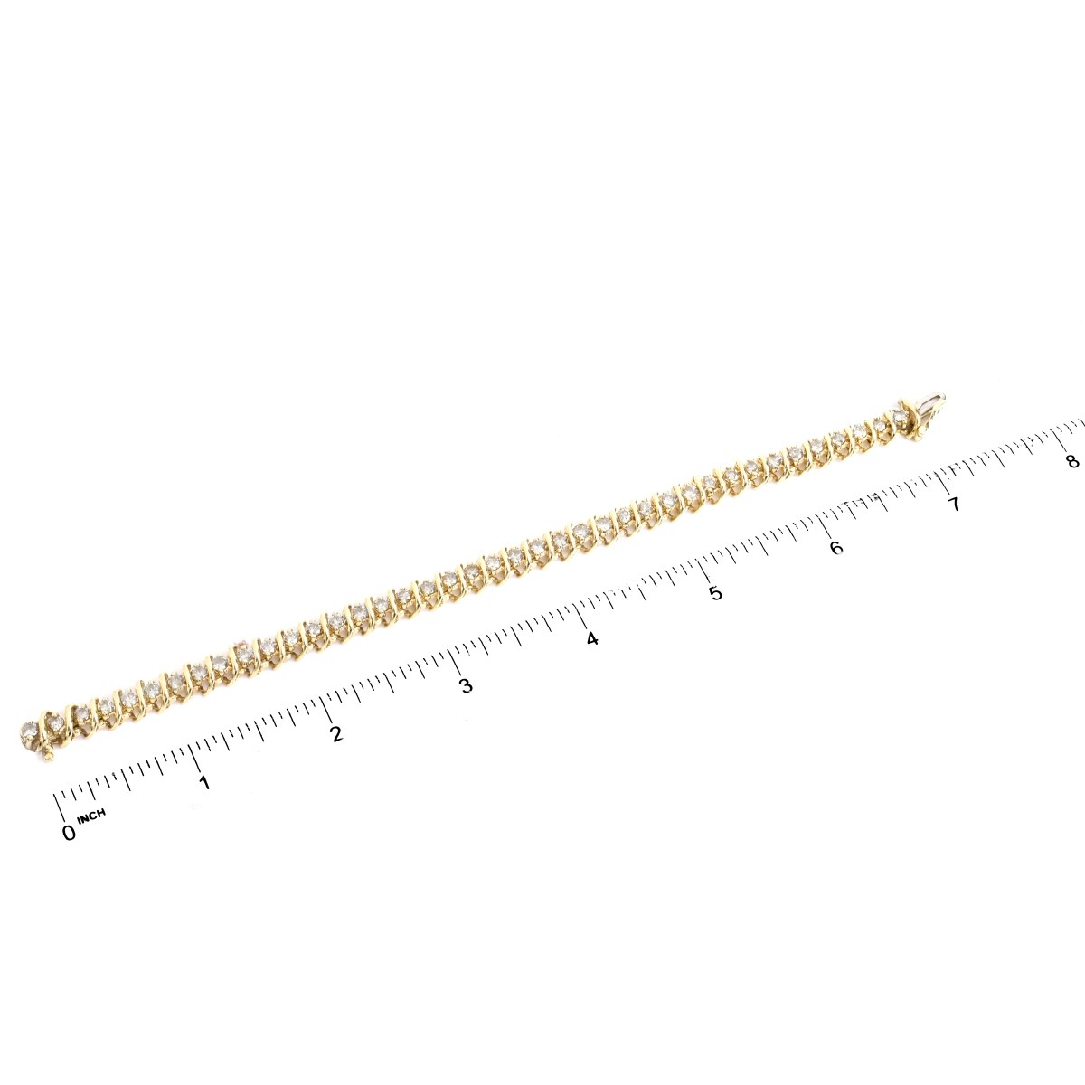 5.0ct TW Diamond and 14K Gold Tennis Bracelet