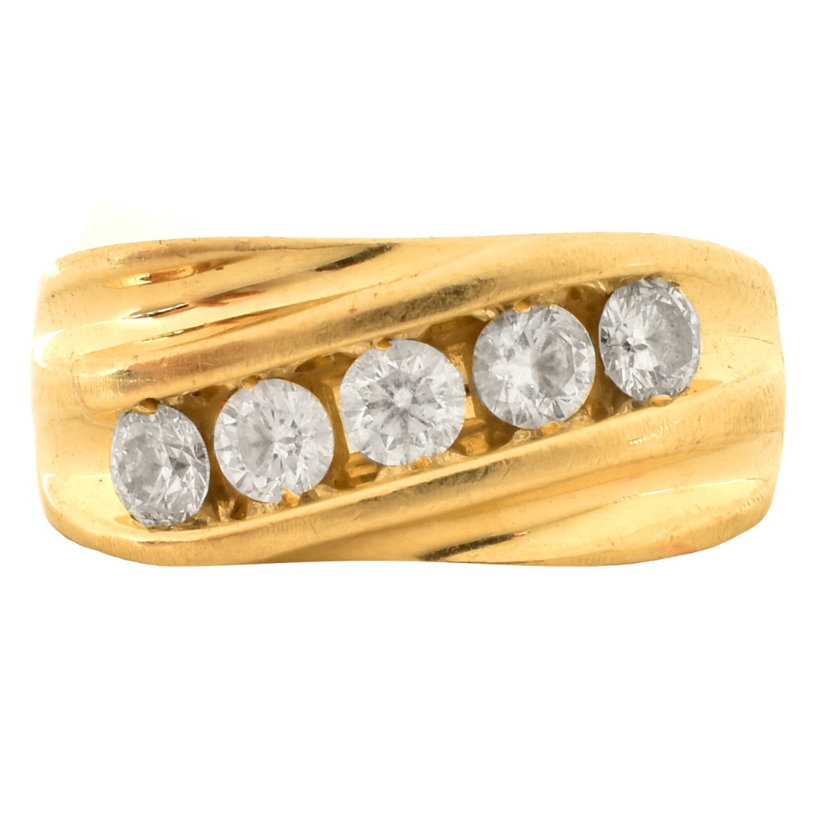 Man's 1.10ct Diamond and 14K Gold Ring