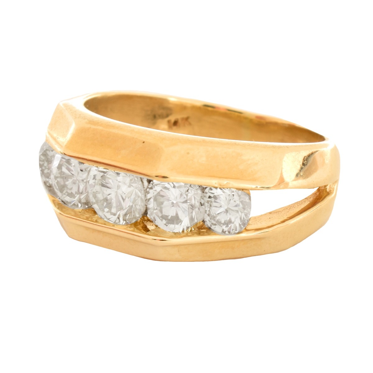 Man's 1.75ct Diamond and 14K Gold Ring