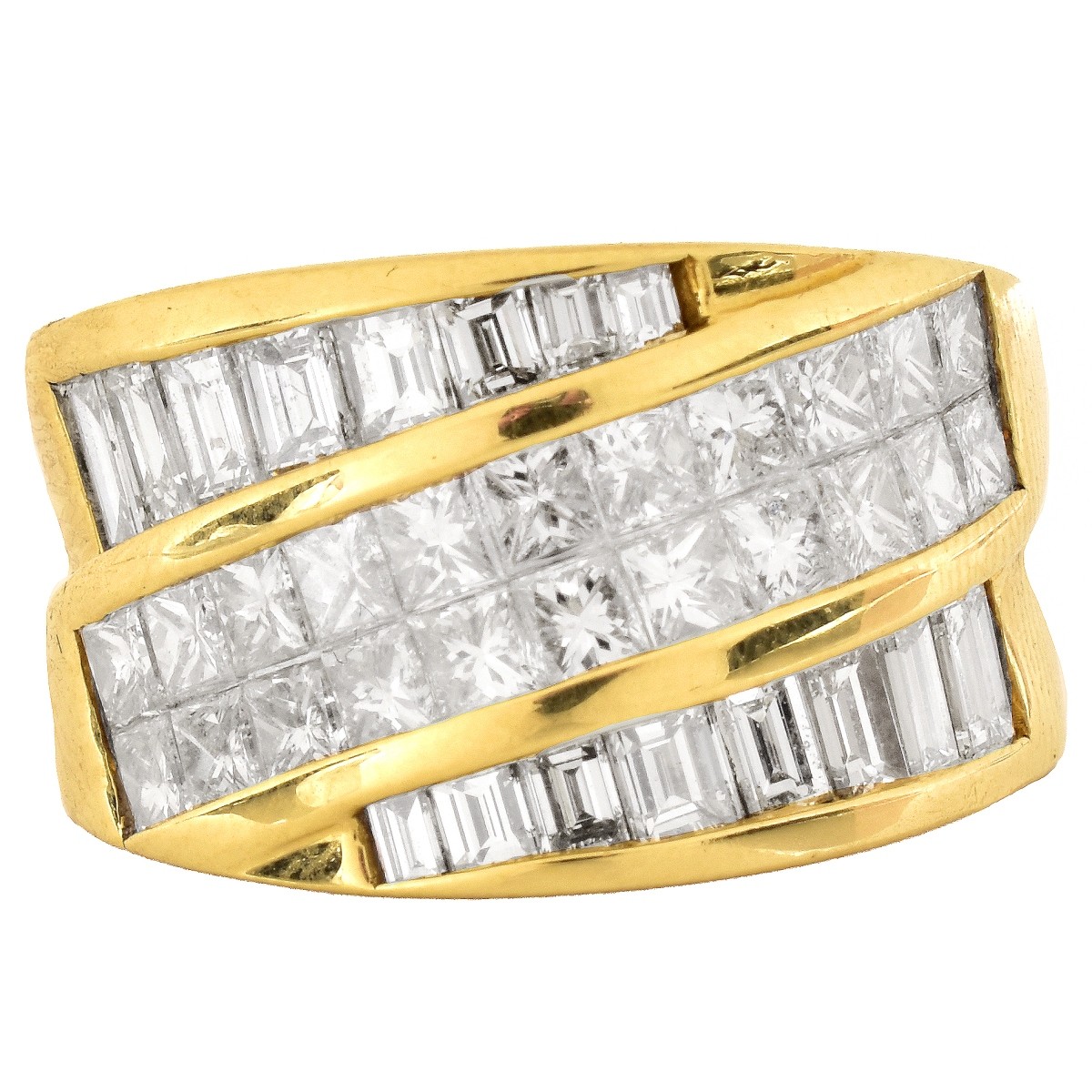 3.45ct TW Diamond and 18K Gold Ring