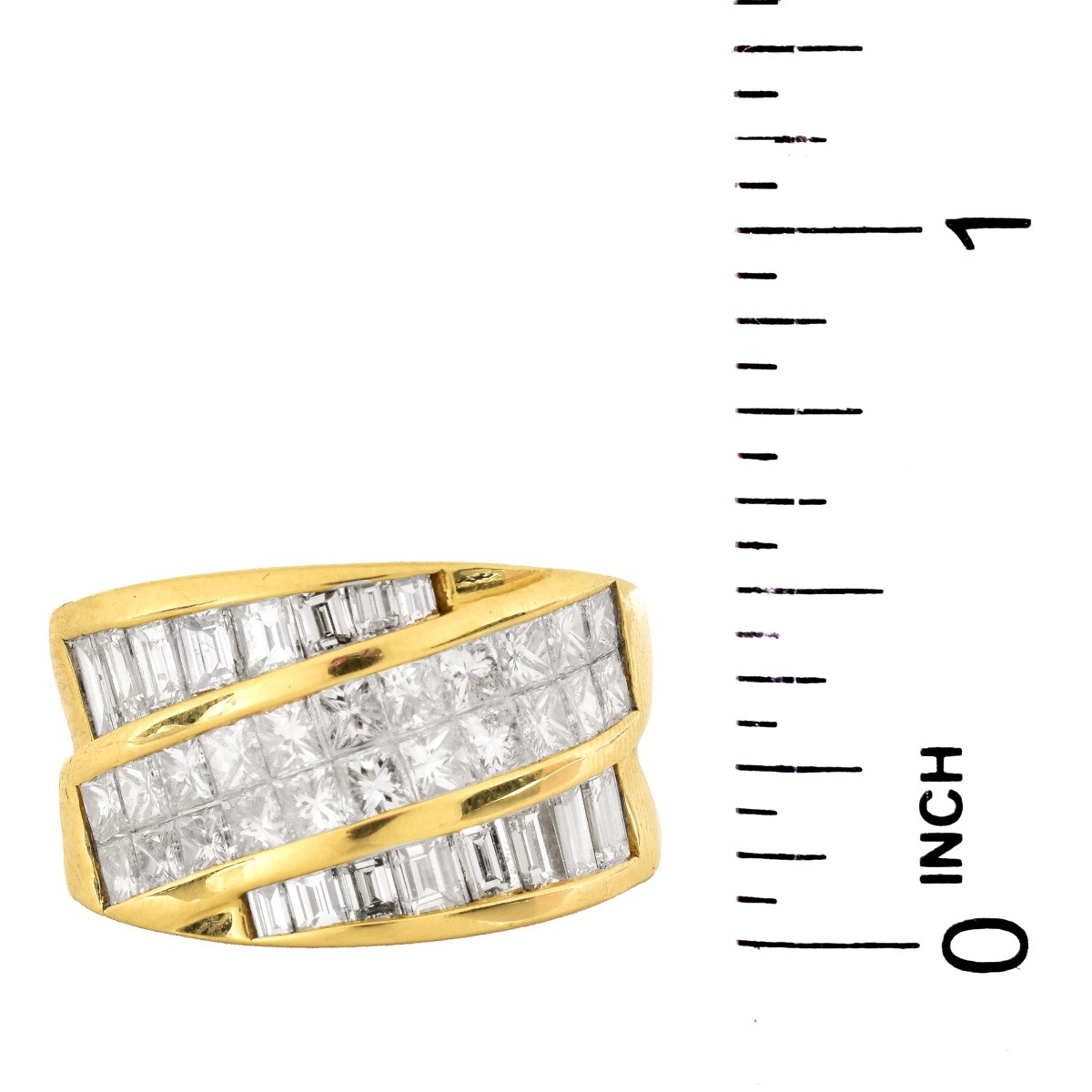 3.45ct TW Diamond and 18K Gold Ring