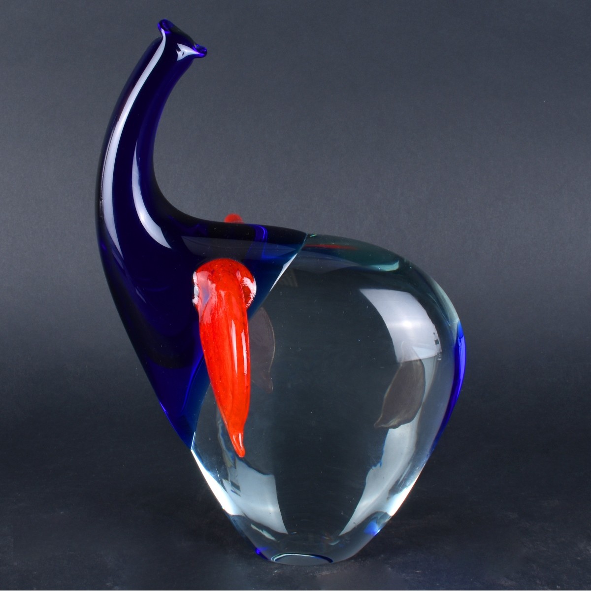 Art Glass Elephant Sculpture