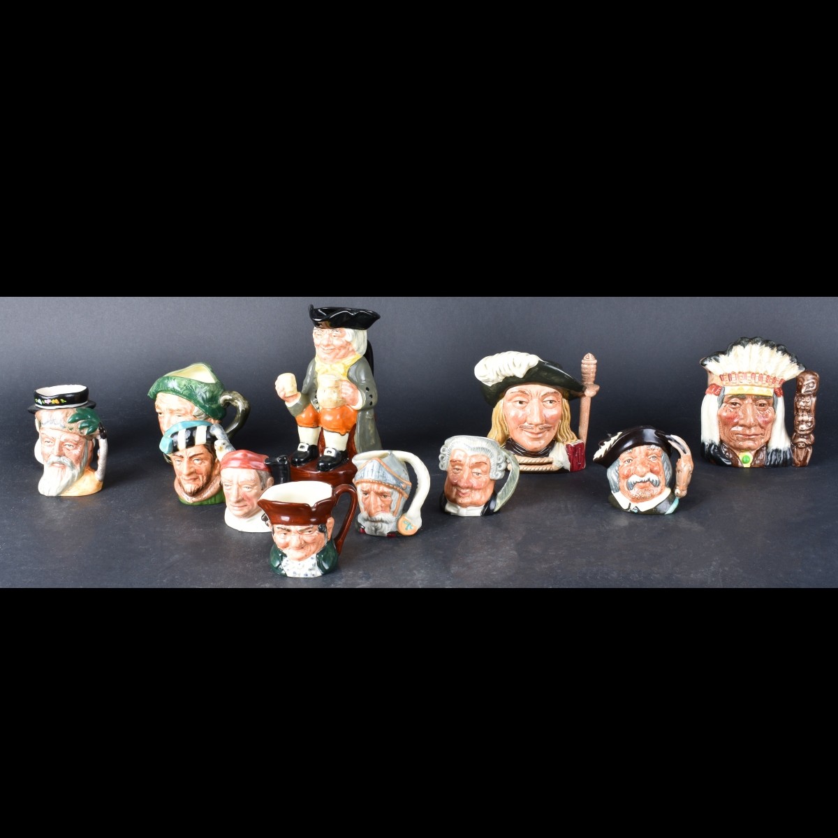 Collection of Twelve (12) Toby Mugs