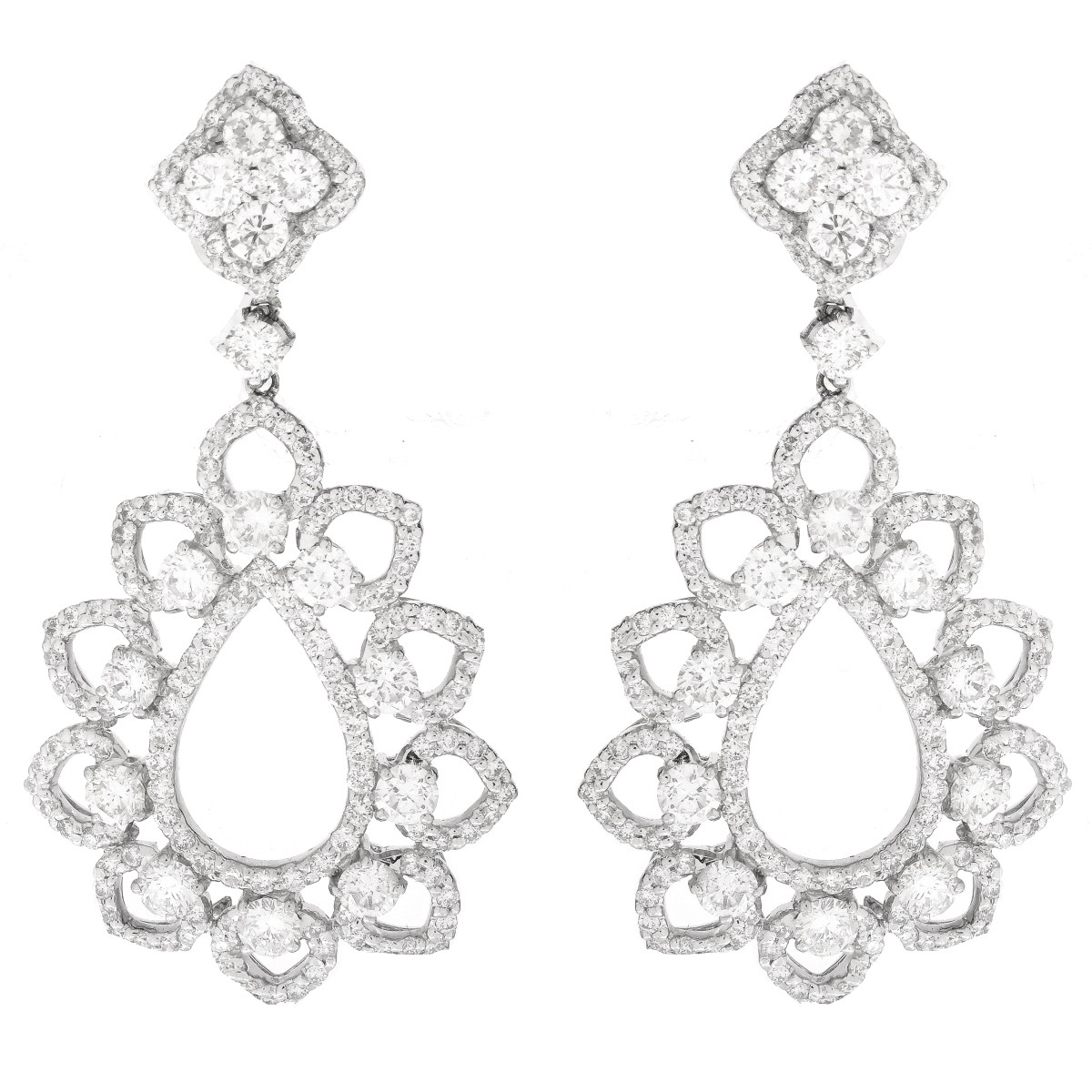 Diamond and 18K Gold Earrings