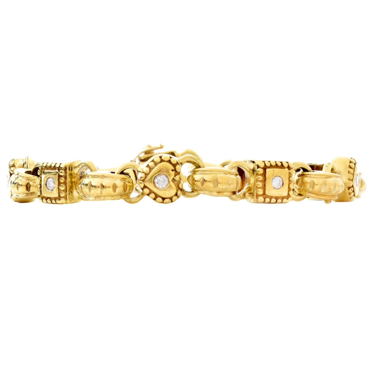 Vintage .75ct TW Diamond and 14K Gold Bracelet