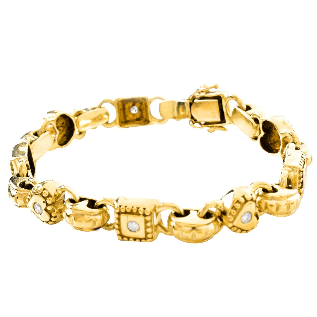 Vintage .75ct TW Diamond and 14K Gold Bracelet