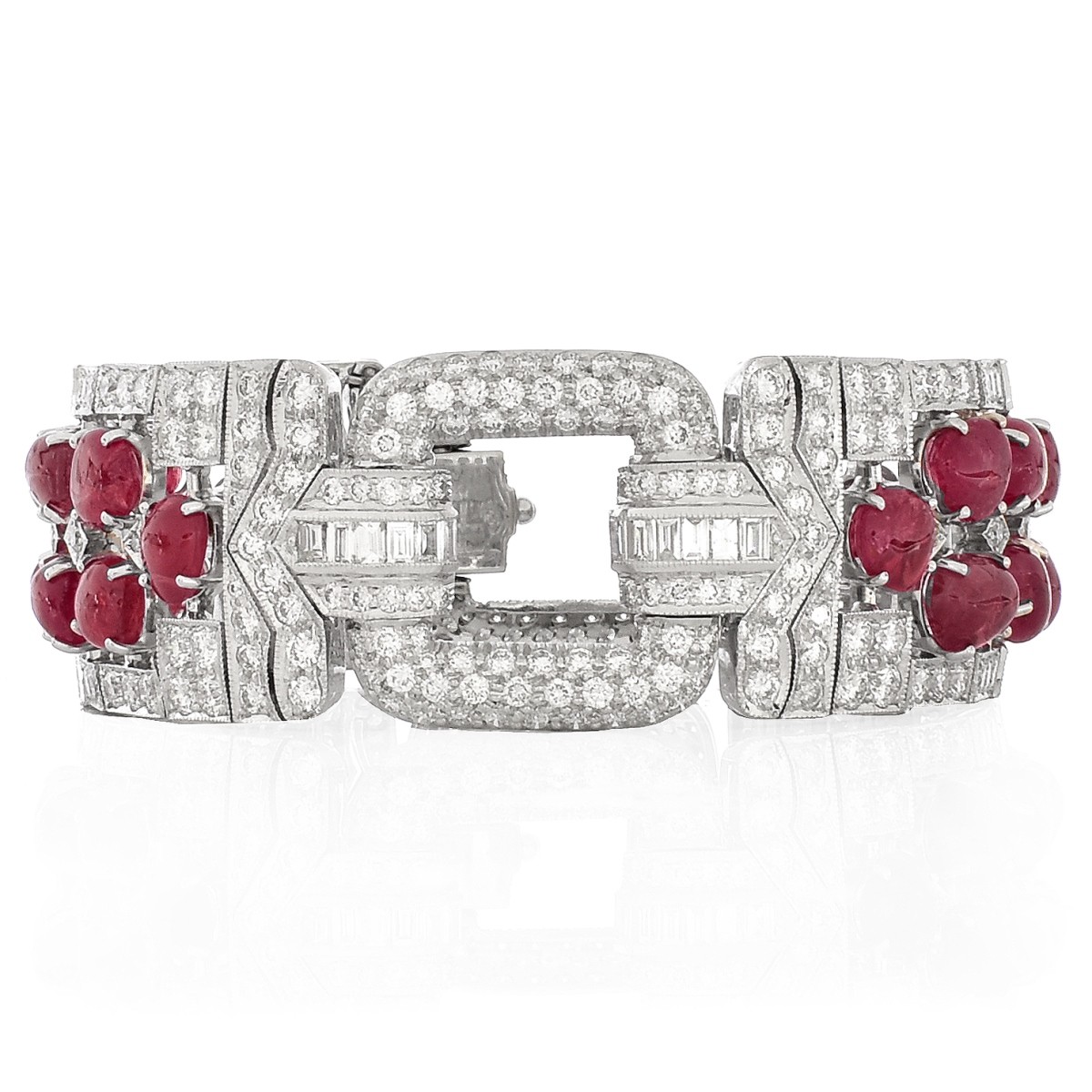 Ruby, Diamond and 18K Gold Bracelet