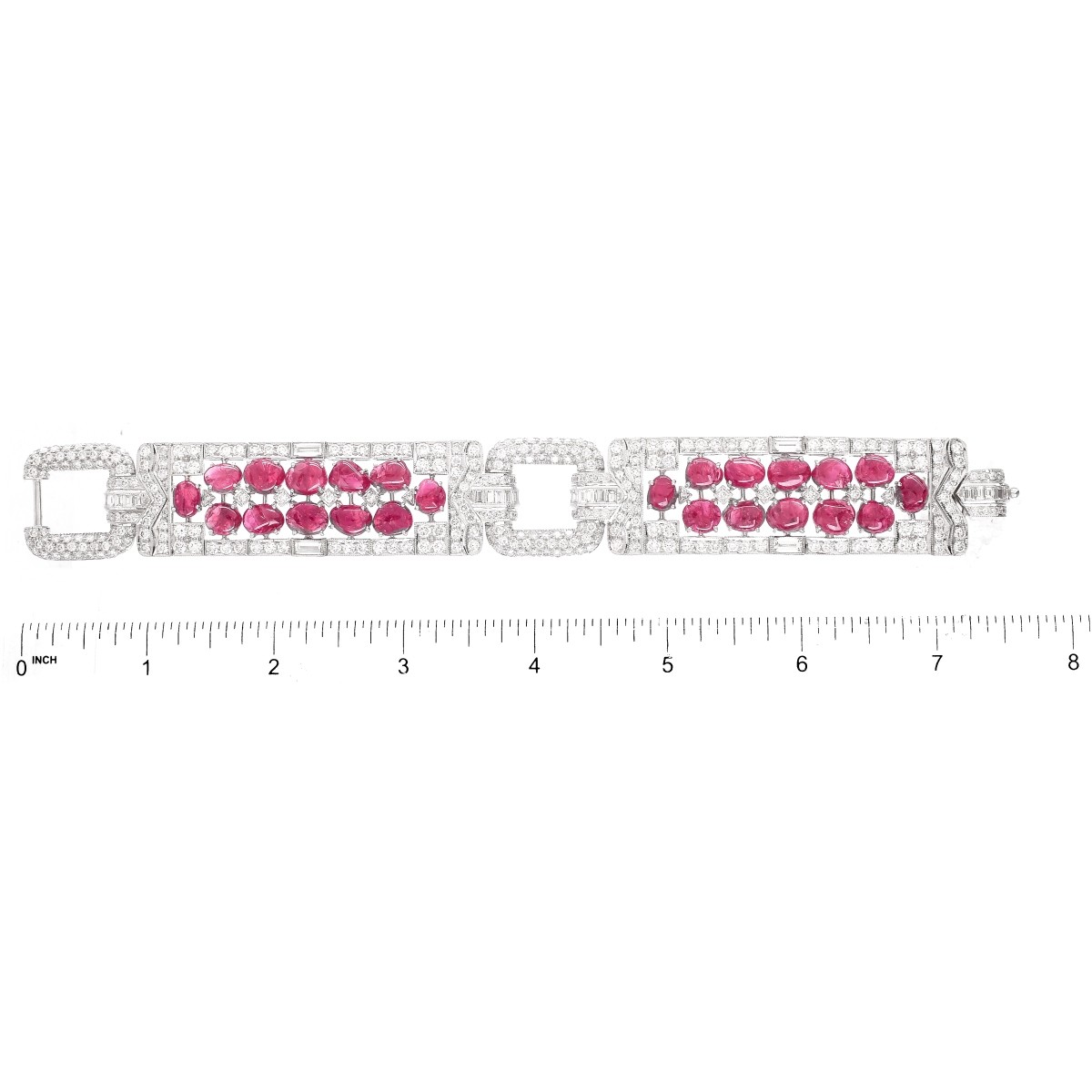 Ruby, Diamond and 18K Gold Bracelet