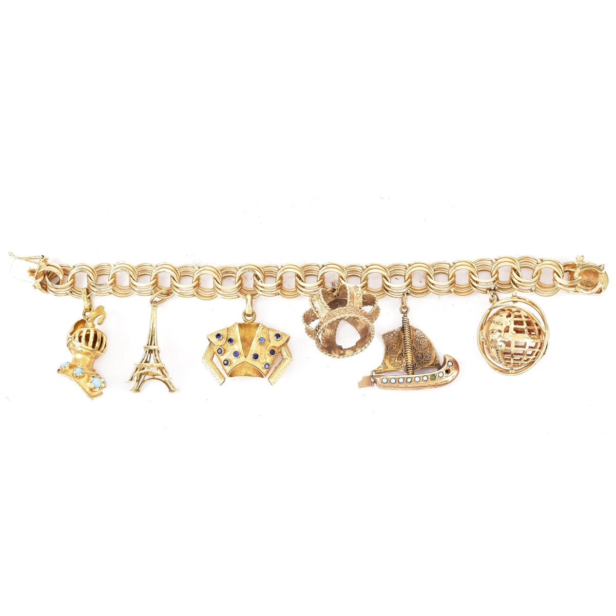 Vintage 14K Gold Charm Bracelet