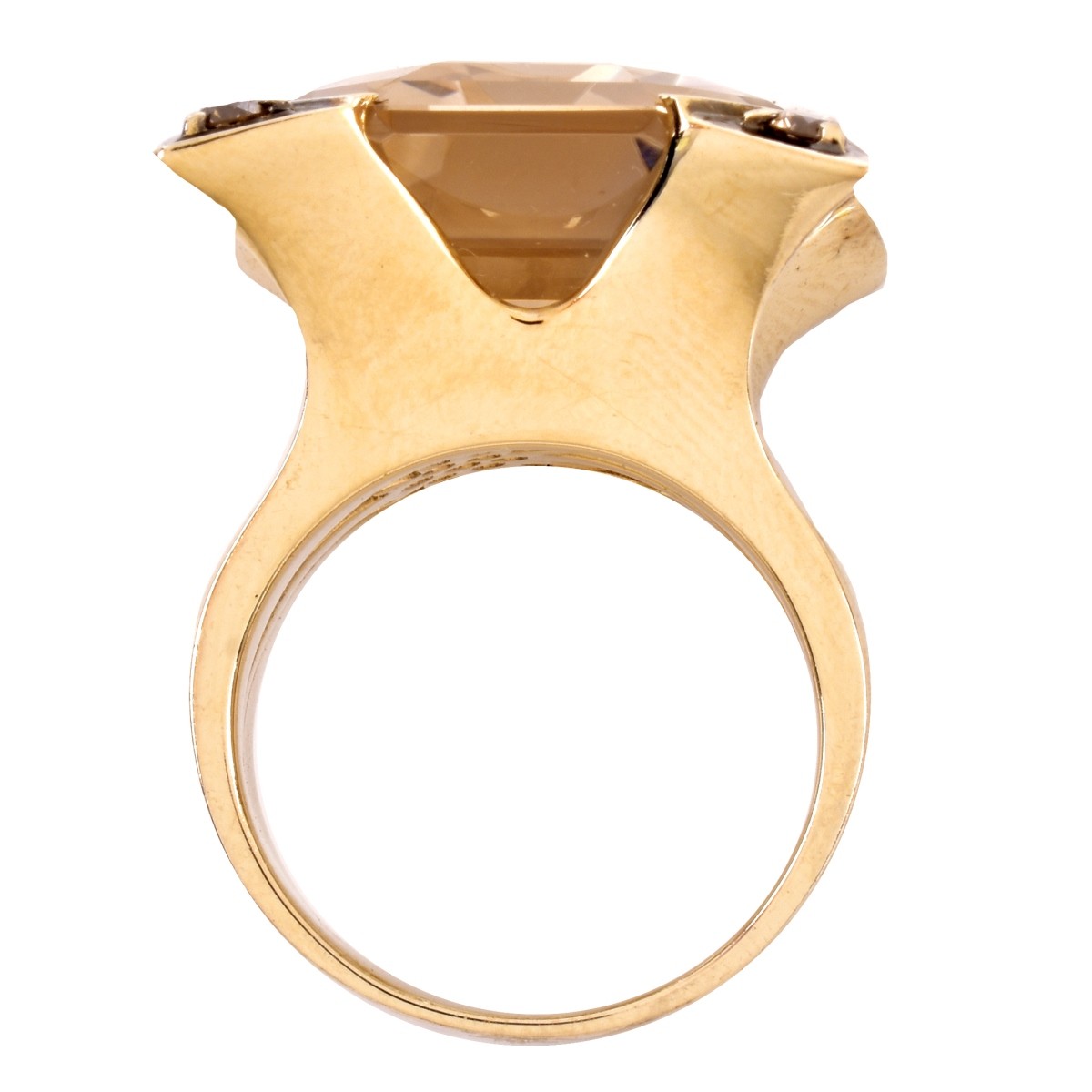 H. Stern Smokey Quartz and 18K Gold Ring