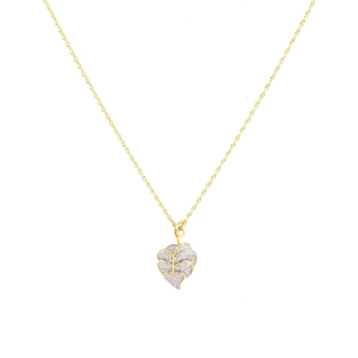 Vintage Diamond and 14K Gold Necklace