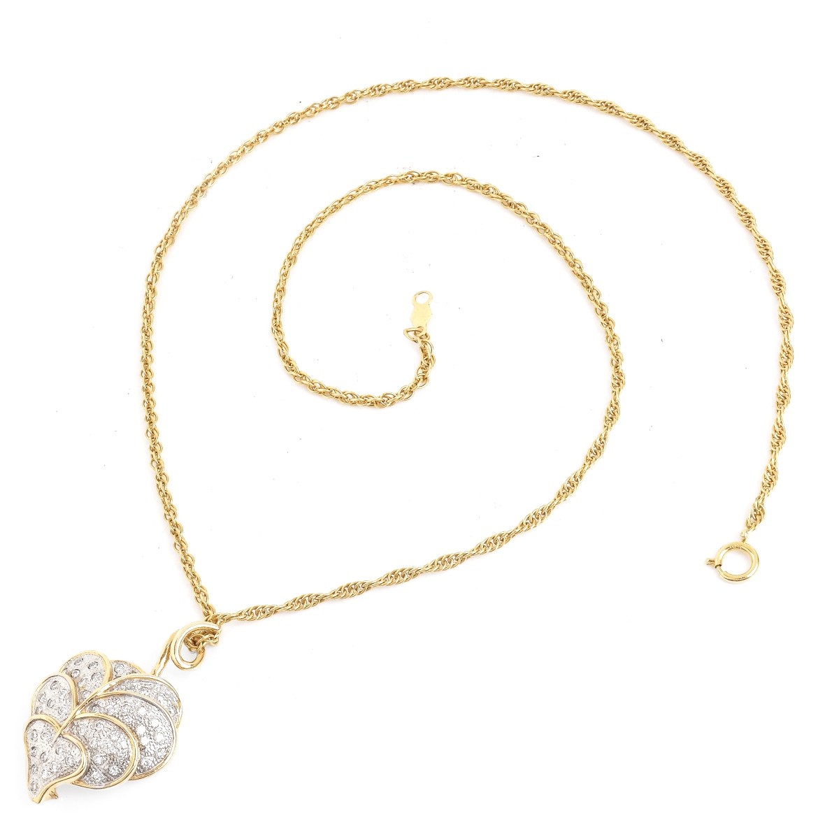 Vintage Diamond and 14K Gold Necklace