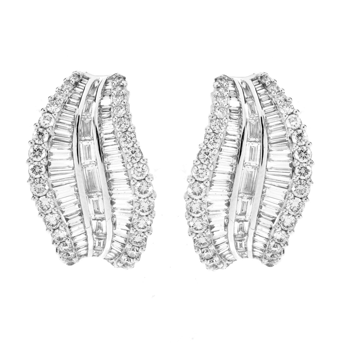 6.50ct TW Diamond and 18K Gold Earrings