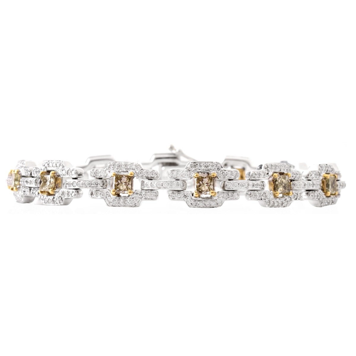 4.45ct TW Diamond and 18K Gold Bracelet