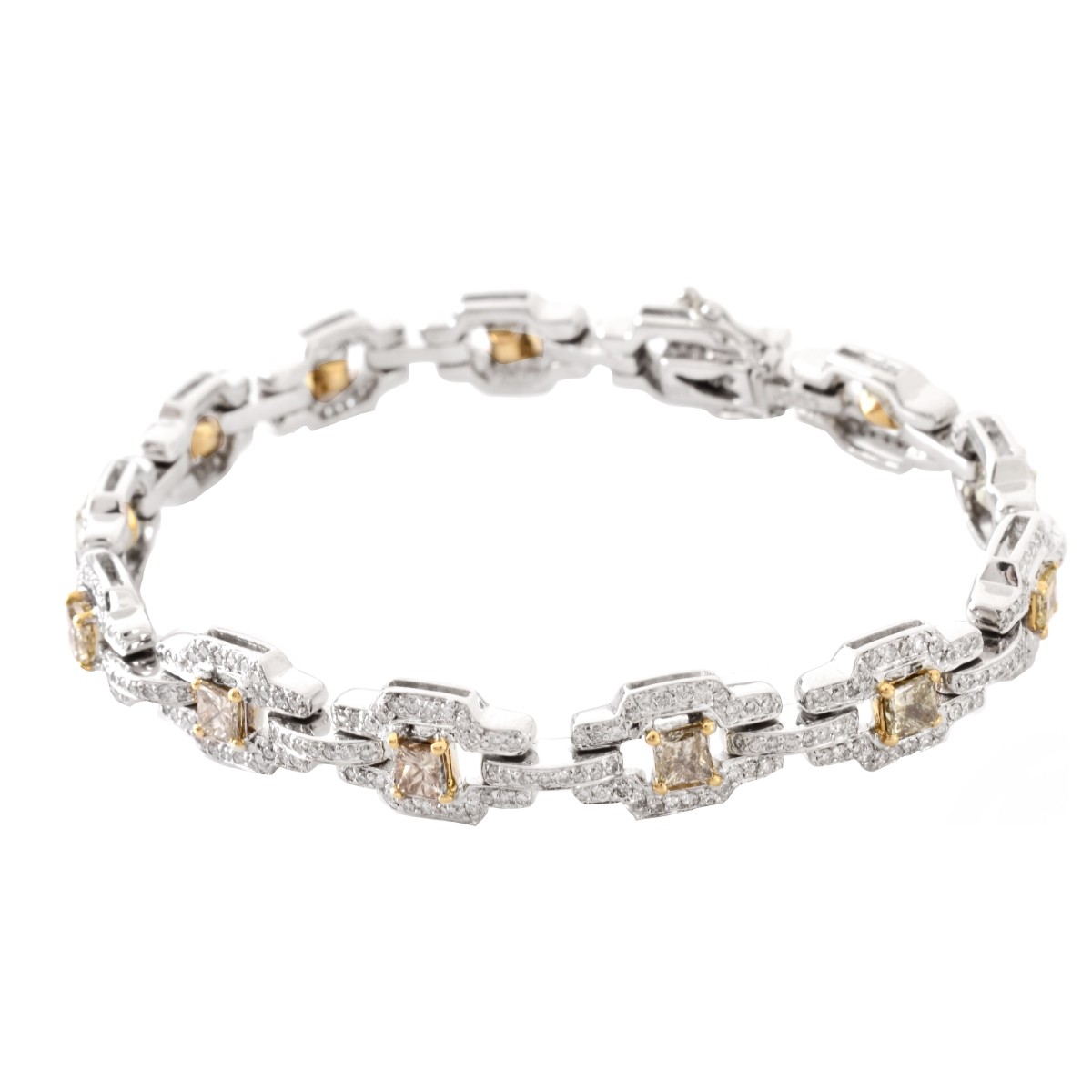 4.45ct TW Diamond and 18K Gold Bracelet