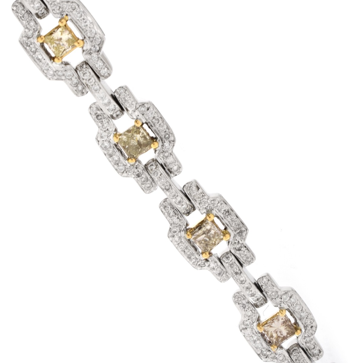 4.45ct TW Diamond and 18K Gold Bracelet