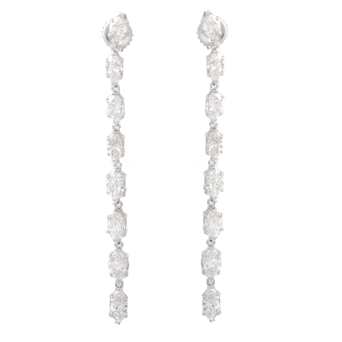 6.0ct Diamond and 14K Gold Earrings