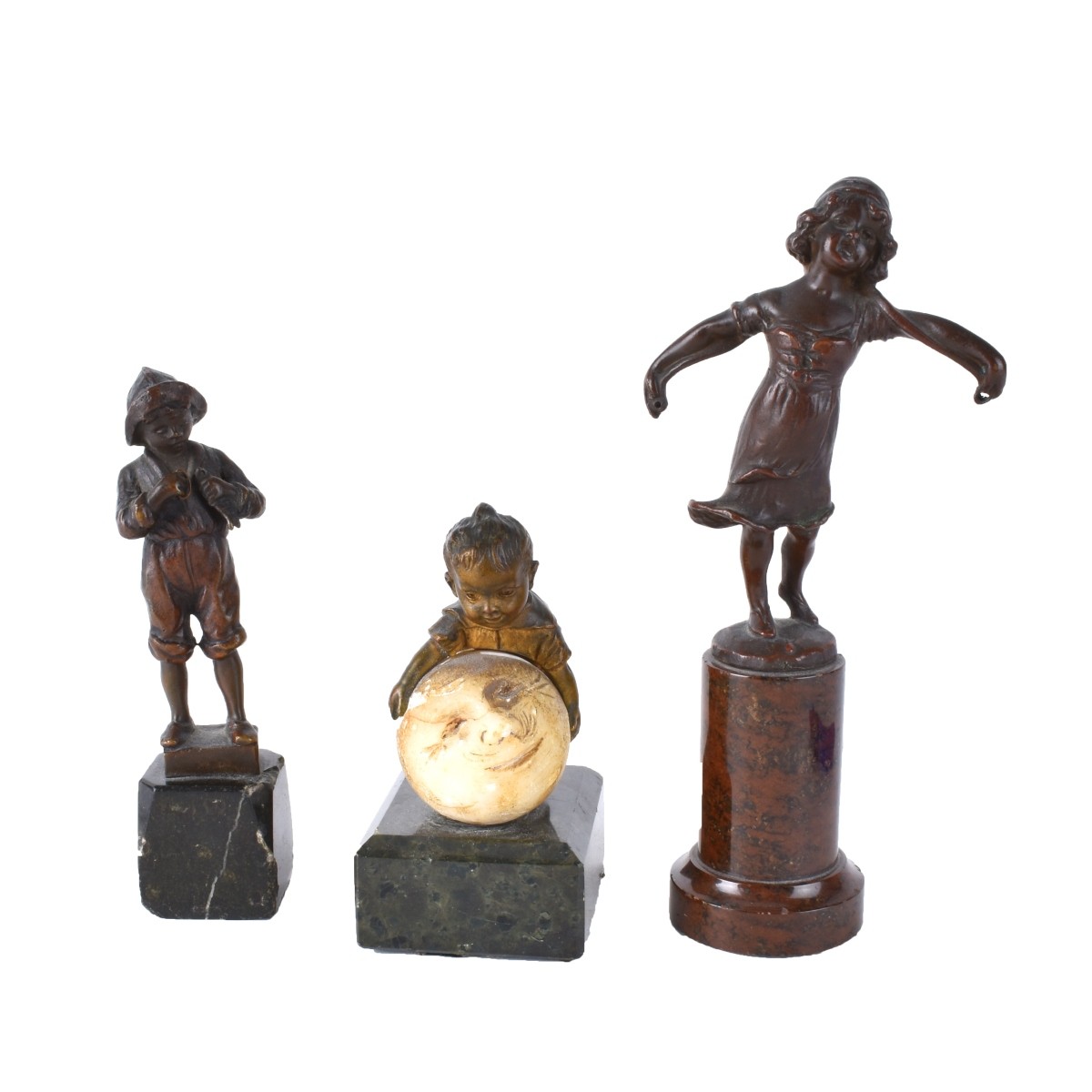 Three Bronze Sculptures