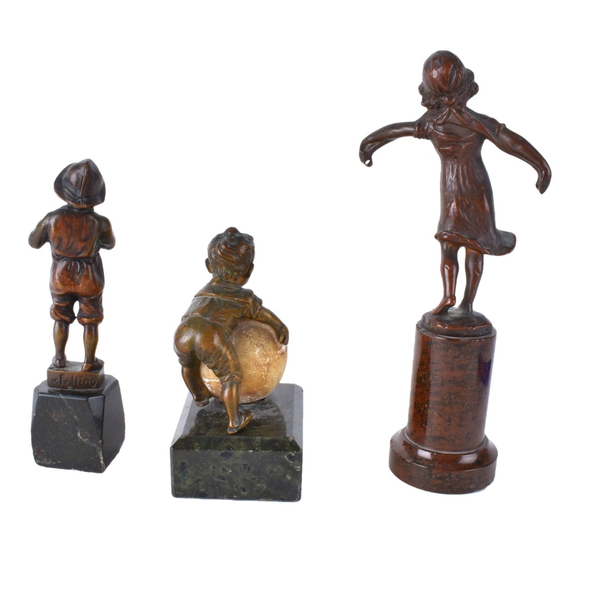 Three Bronze Sculptures