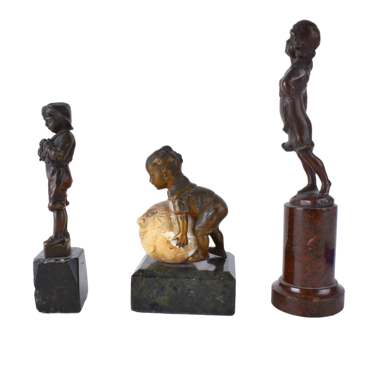 Three Bronze Sculptures