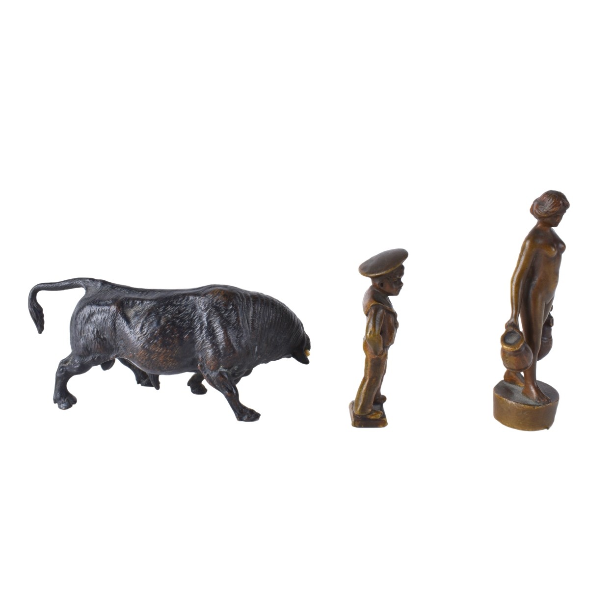 Three Bronze Sculptures