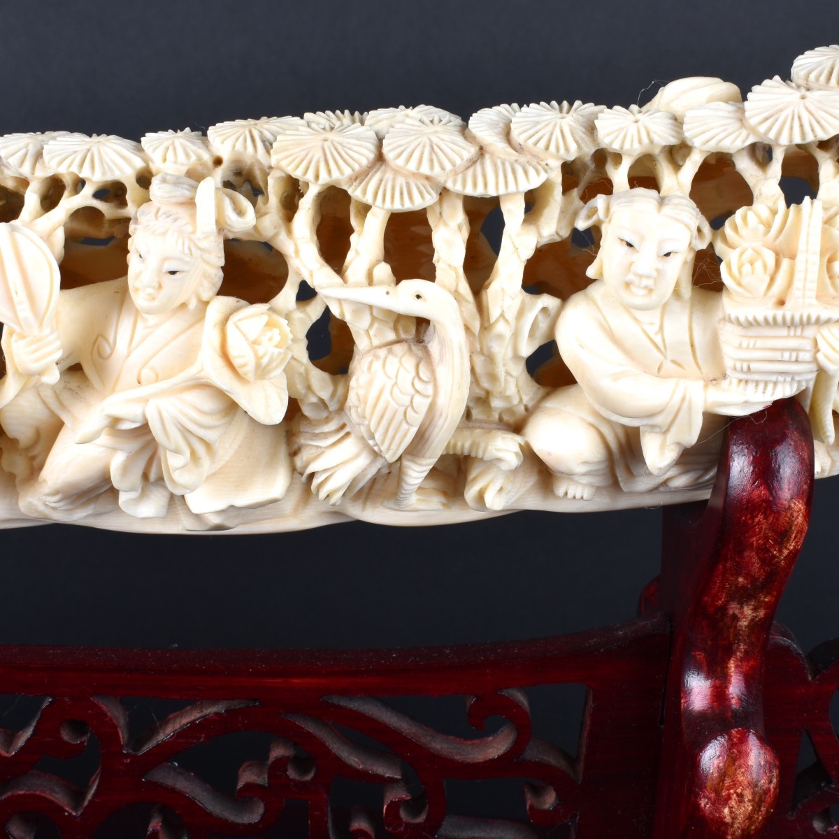 Chinese Carved Ivory Tusk