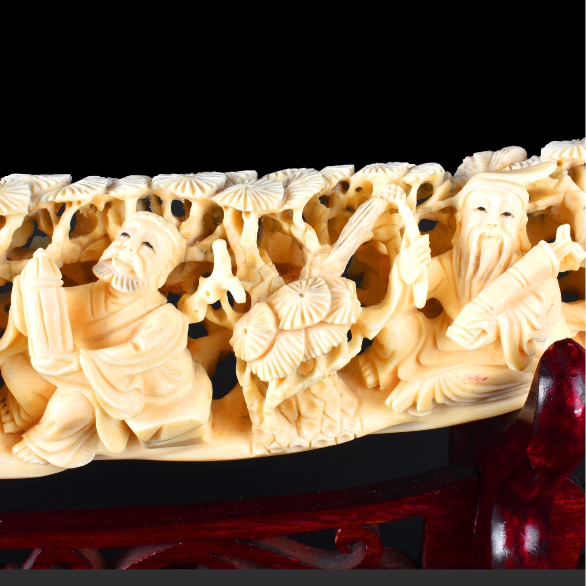 Chinese Carved Ivory Tusk