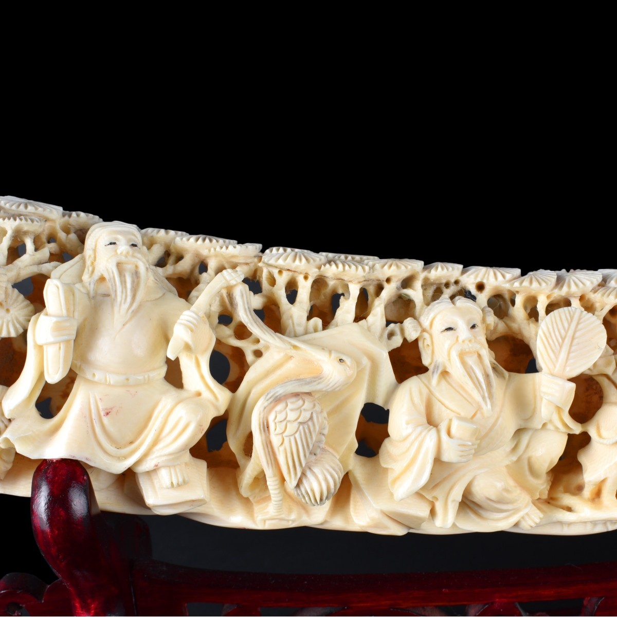 Chinese Carved Ivory Tusk