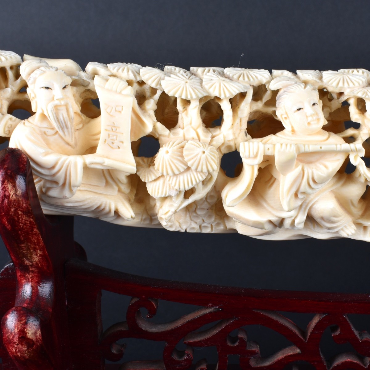 Chinese Carved Ivory Tusk