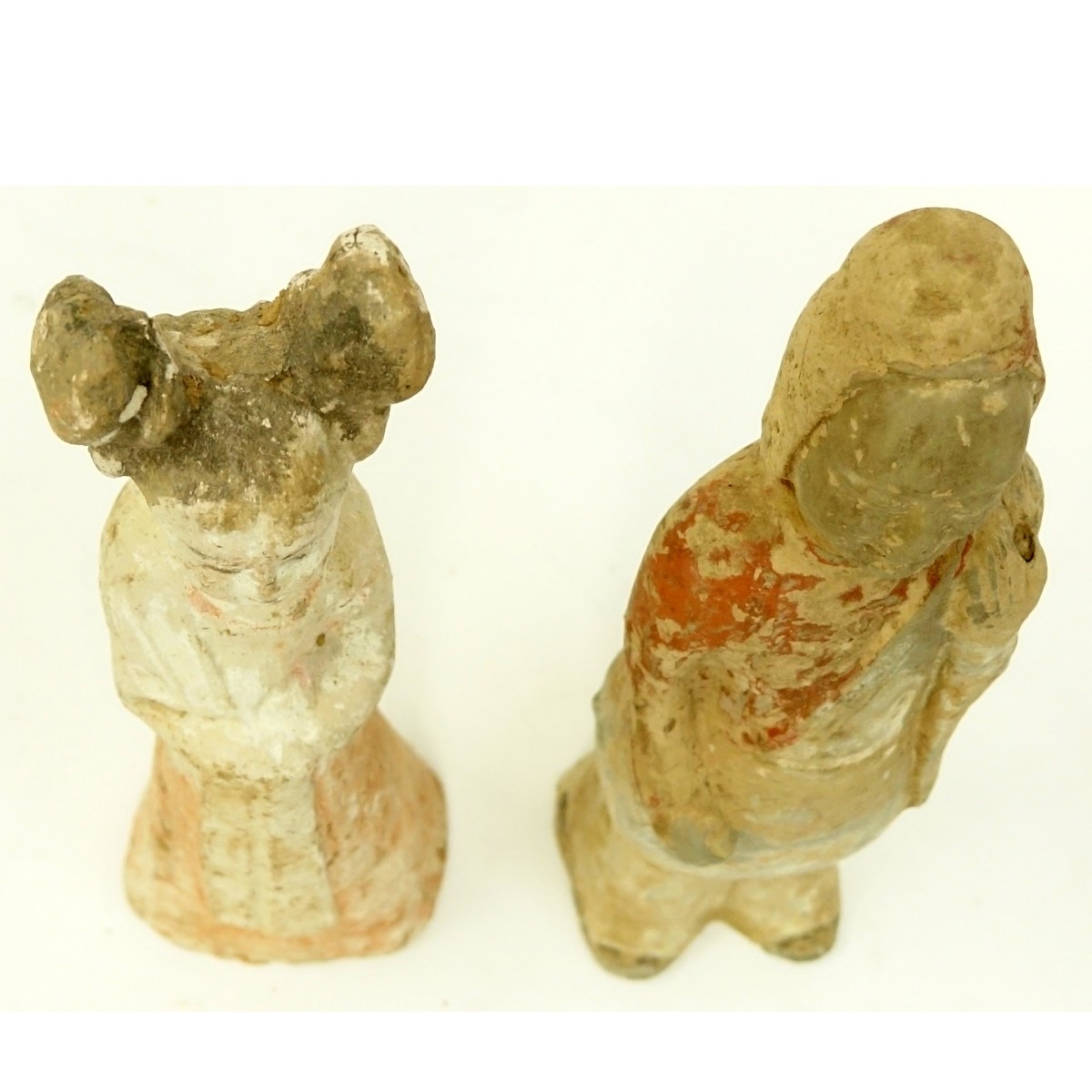 2 Chinese Tang & Qi Dynasty Pottery Figures