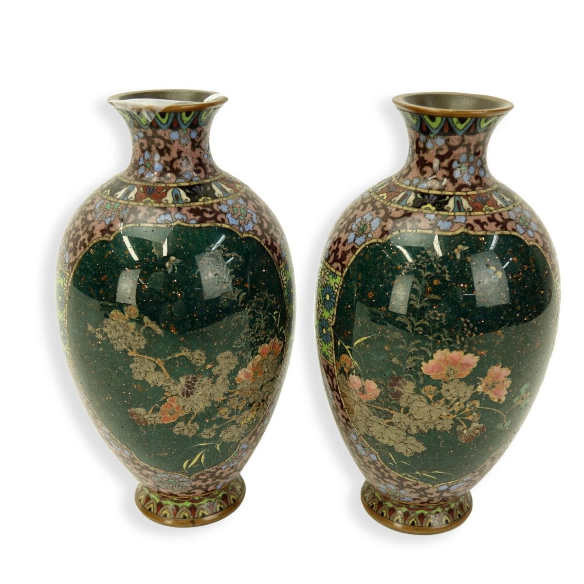 Japanese Cloisonne Vases