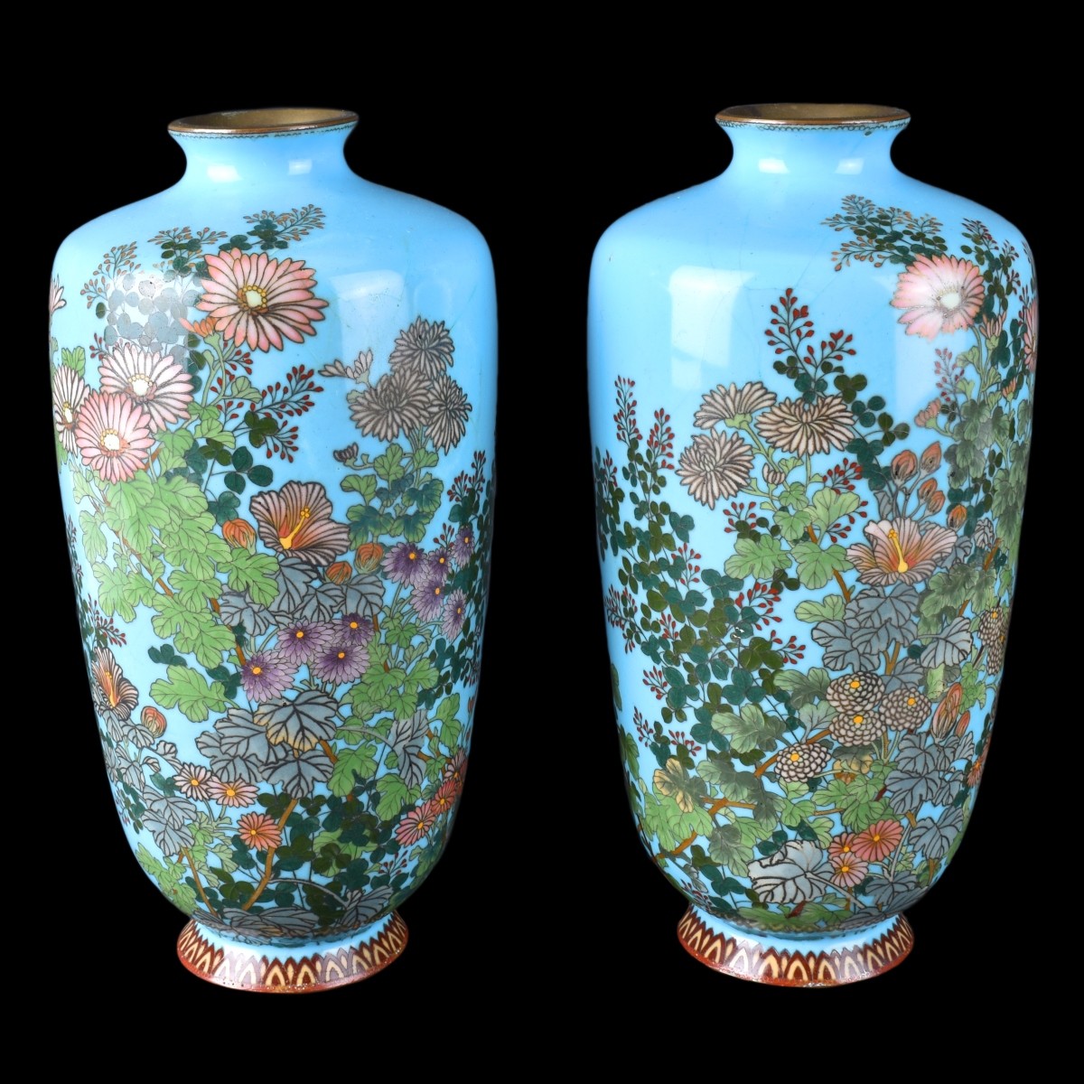 Japanese Cloisonne Vases