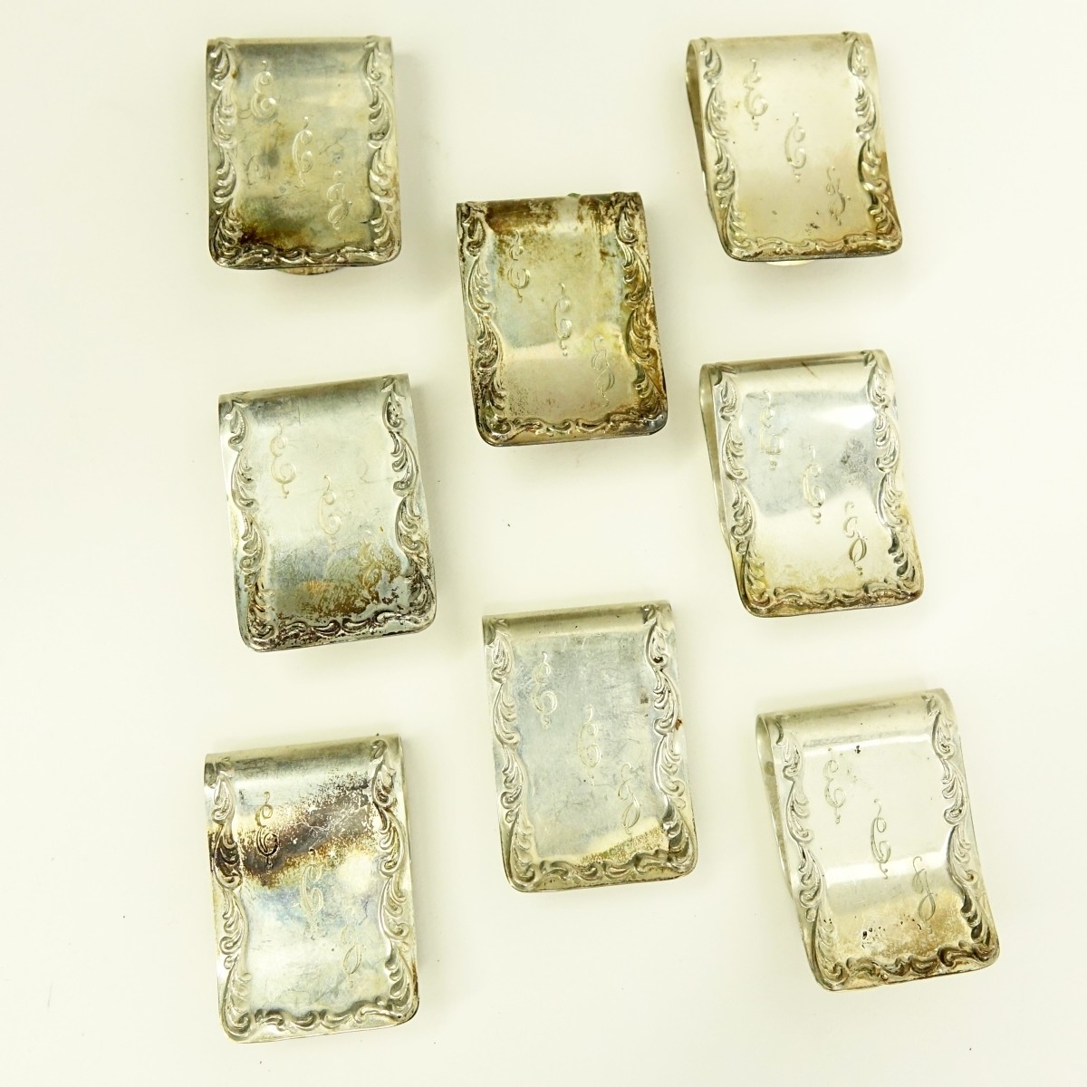 8 Kirk & Son Sterling Napkin Clips