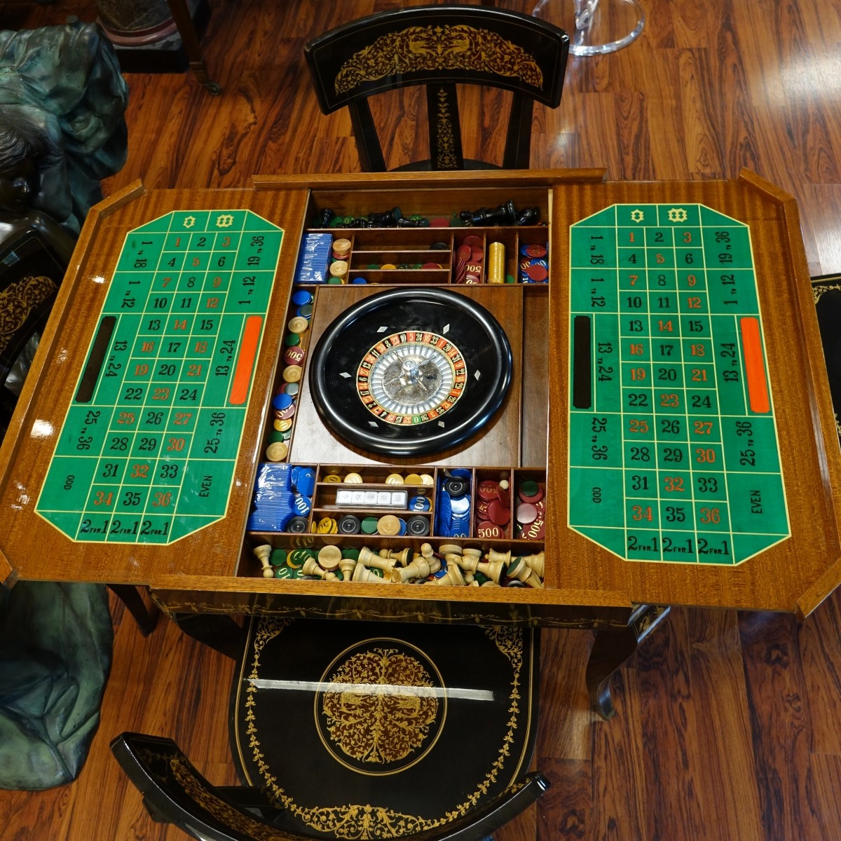 Vintage Italian Game Table and Chairs