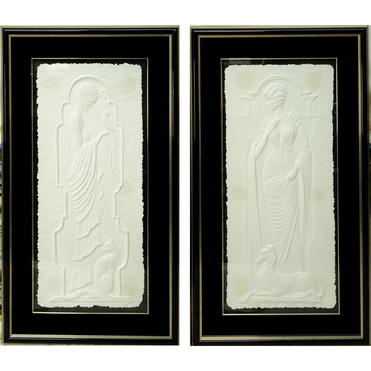 Large Art Deco Cast Paper