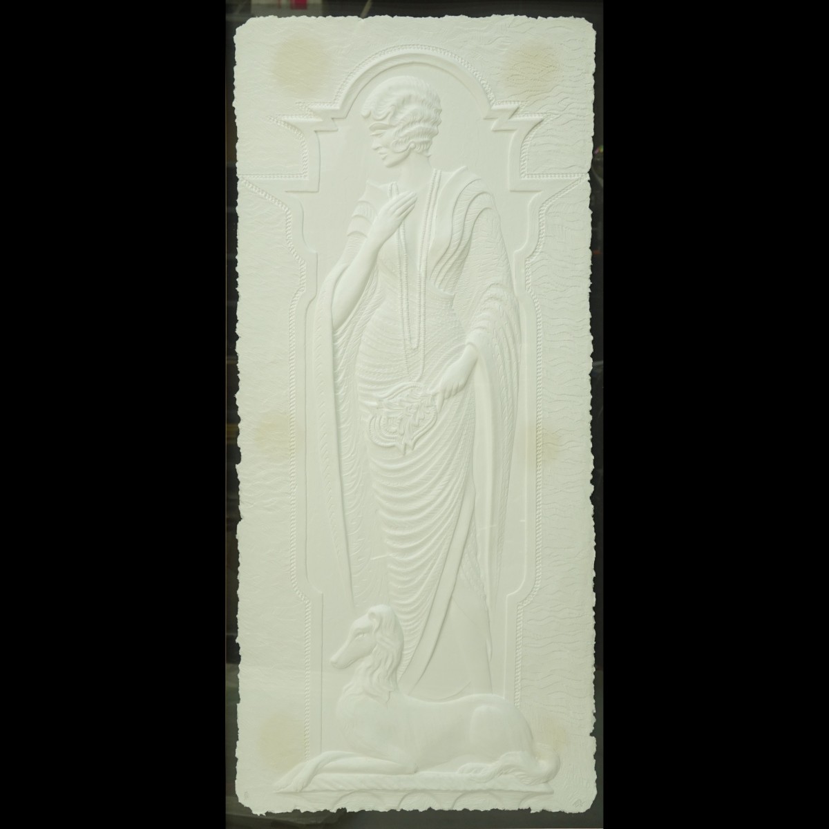 Large Art Deco Cast Paper