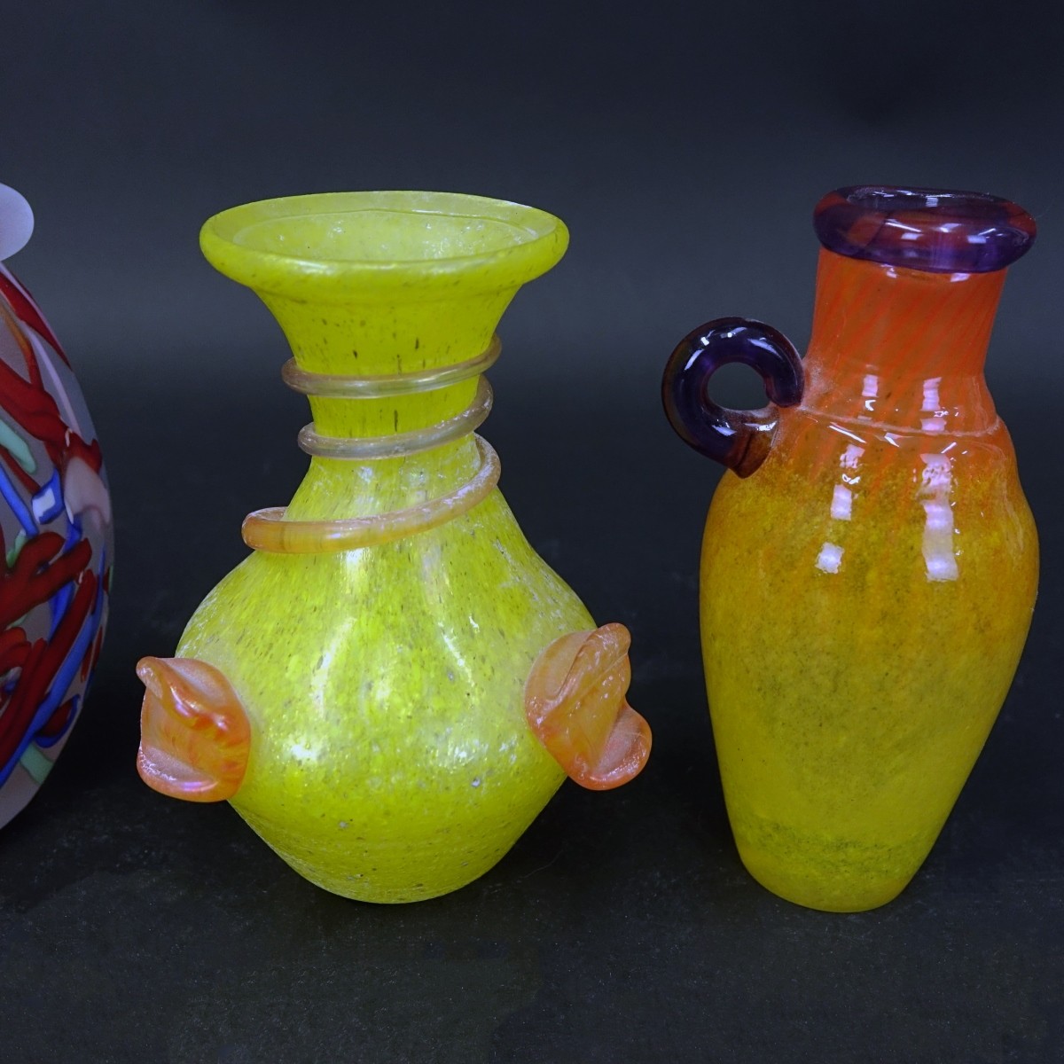 Four (4) Vintage Murano Art Glass Miniature Vases