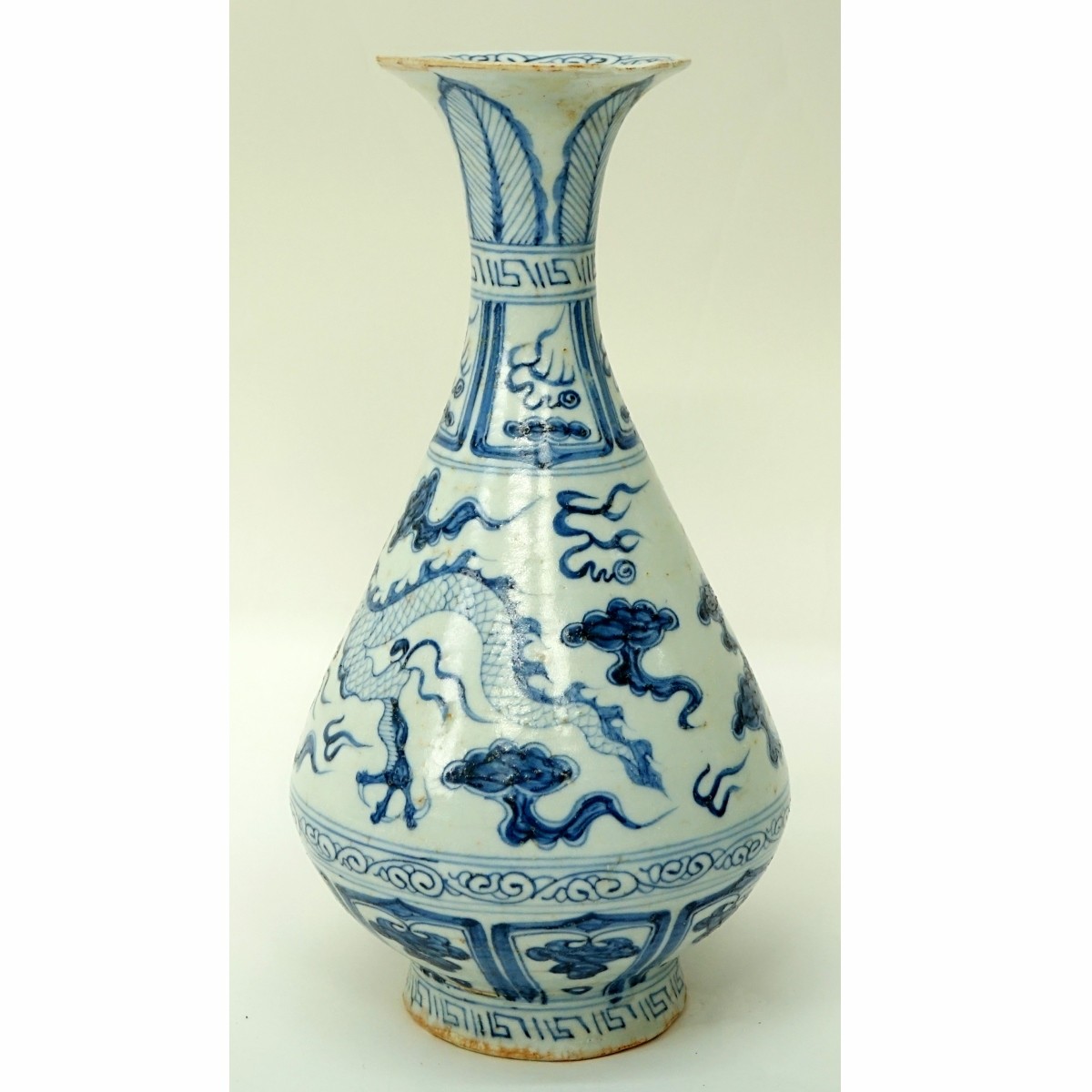 Chinese Blue and White Porcelain Bottle Vase