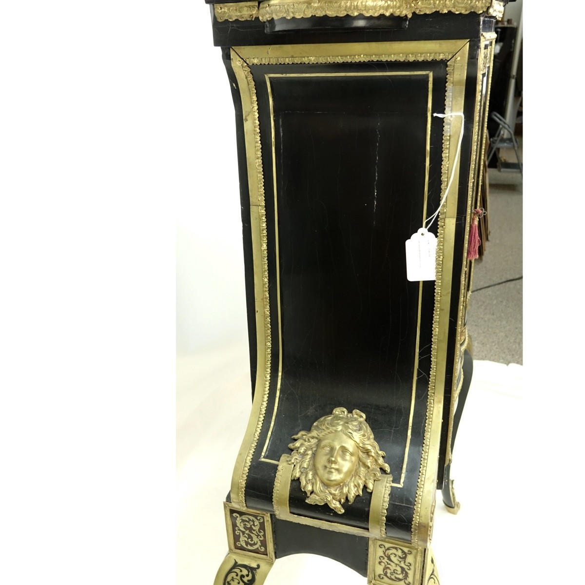 20th Century Louis XV Boulle Style 2 Pc Vitrine