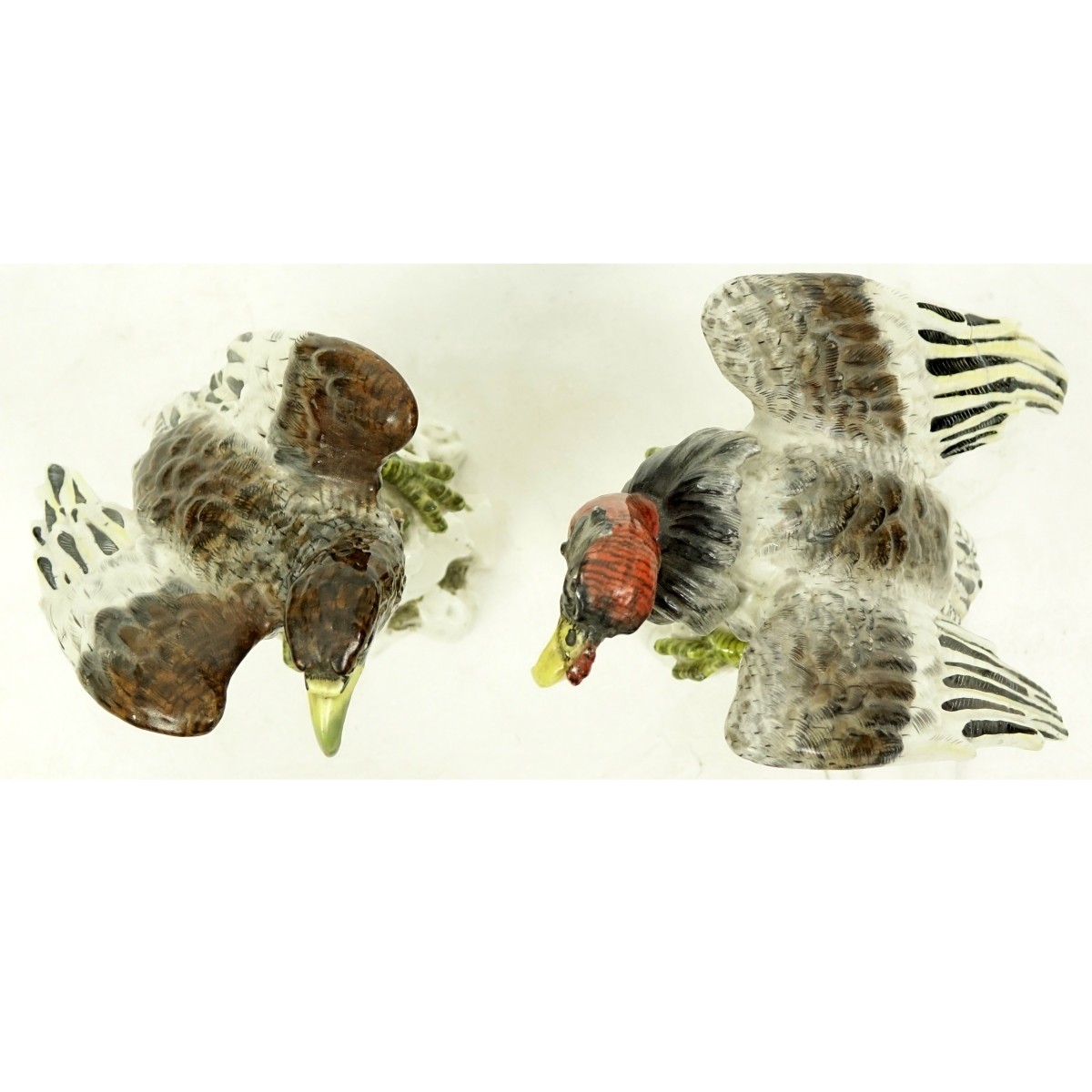 Pair of 19th C. Chelsea Porcelain Bird Figures