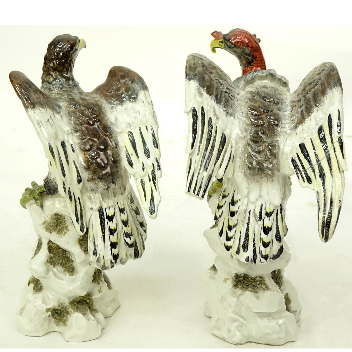Pair of 19th C. Chelsea Porcelain Bird Figures