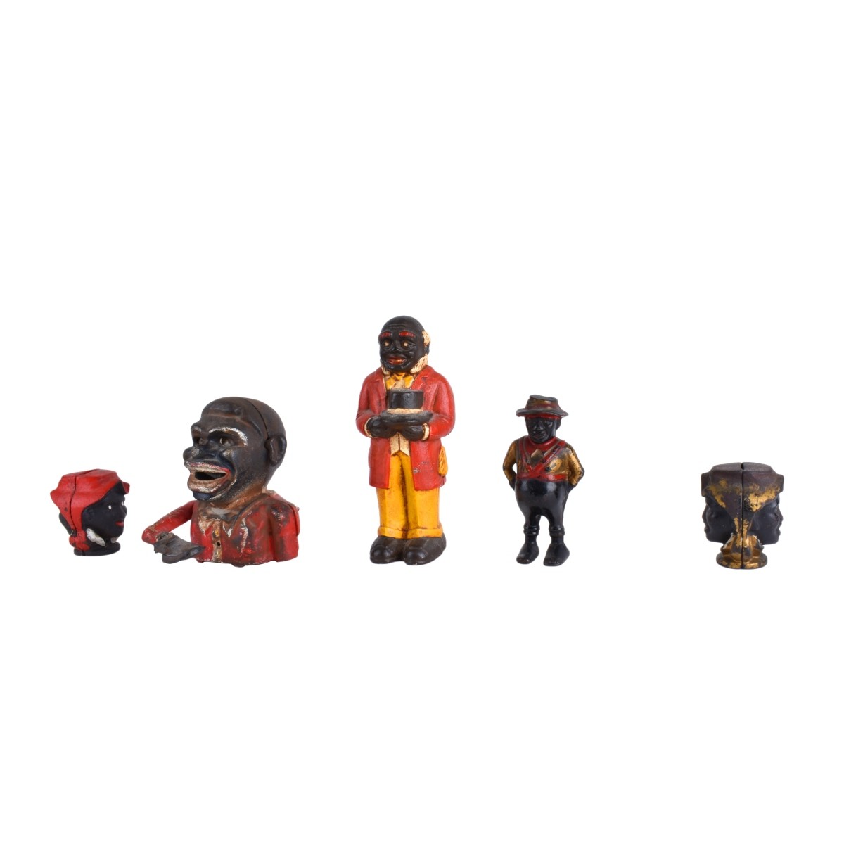 Collection of Five Vintage Black Americana Banks