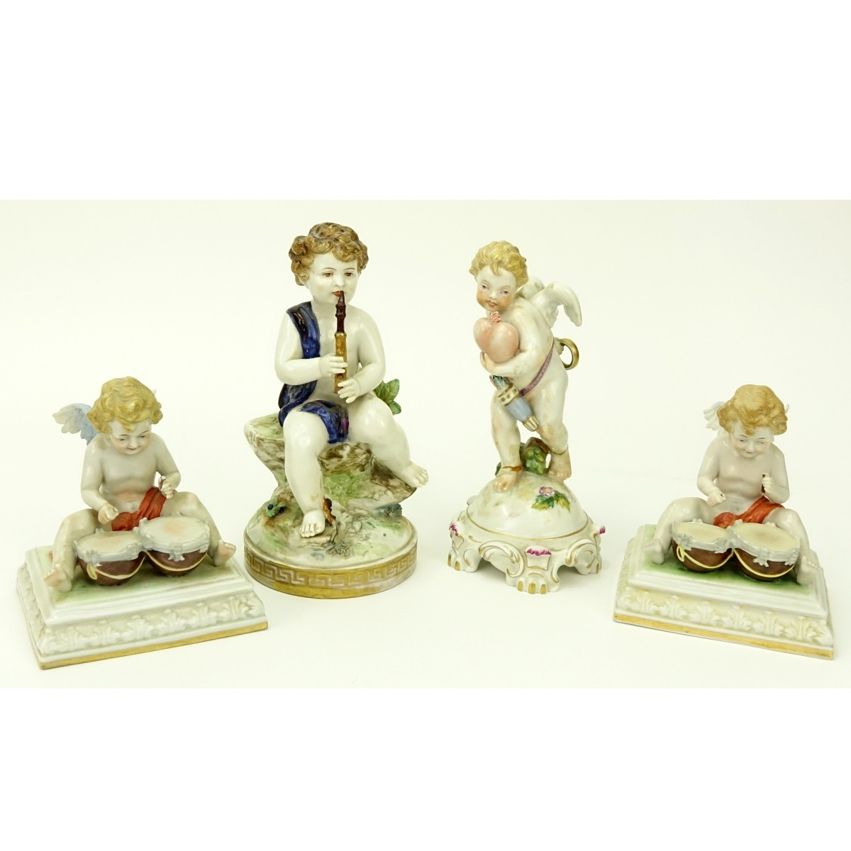 Grouping of Four (4) Antique Porcelain Figurines