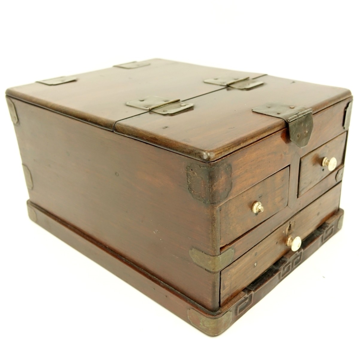 Antique Chinese Rosewood Cosmetic Box