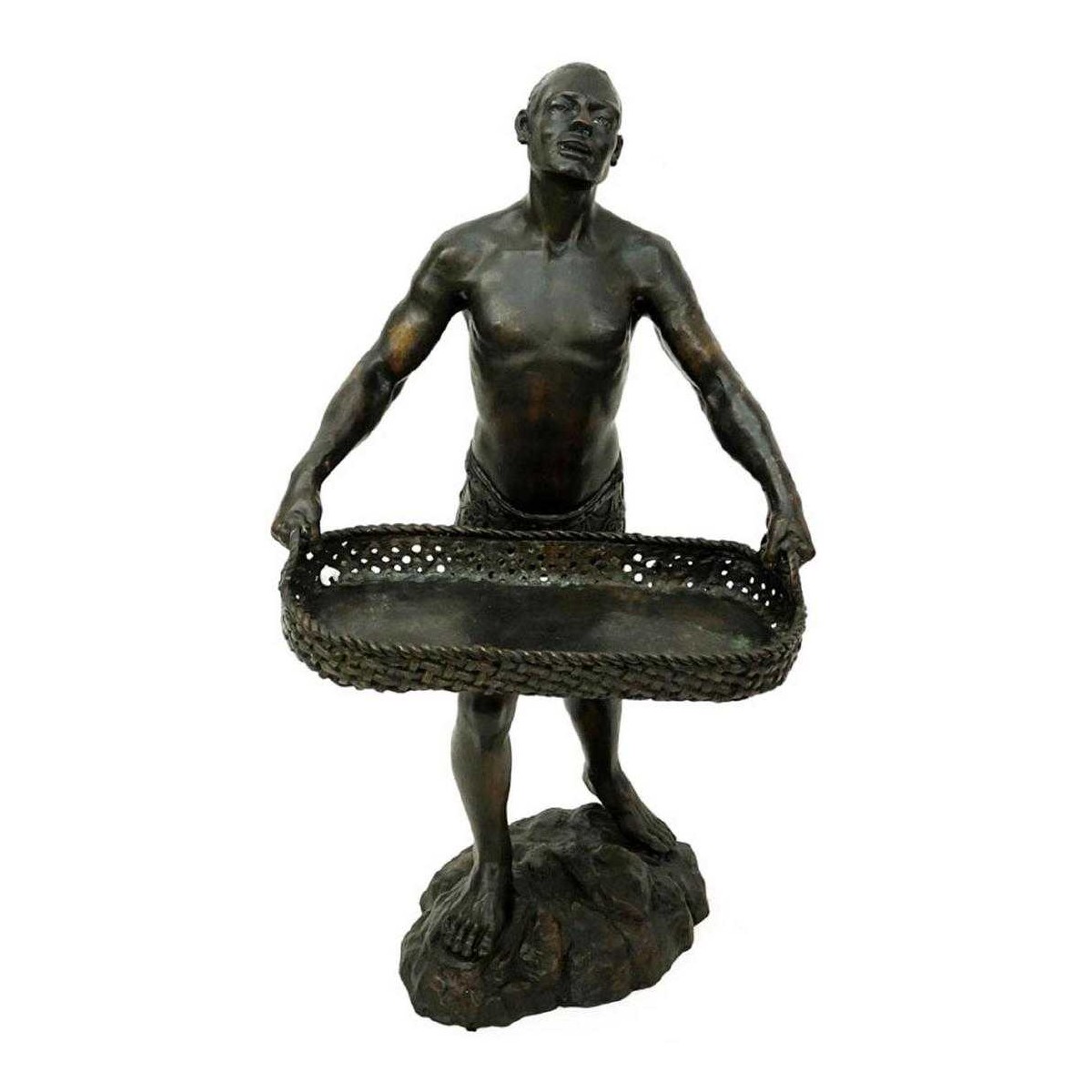 A Patinated Bronze Sculpture, Nubian Male