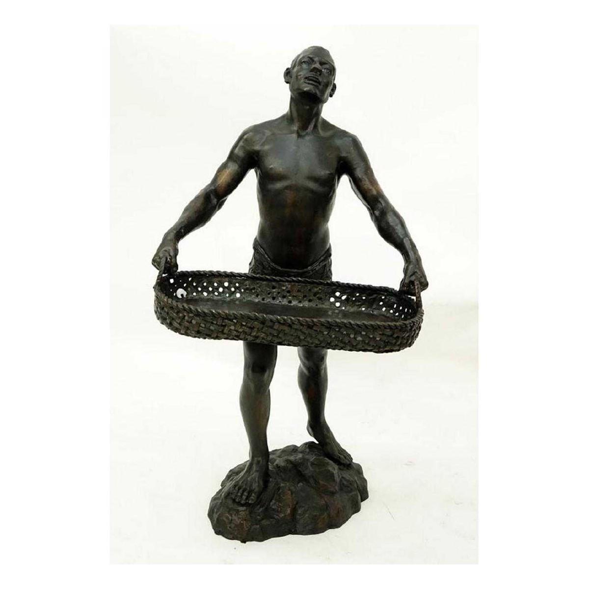 A Patinated Bronze Sculpture, Nubian Male