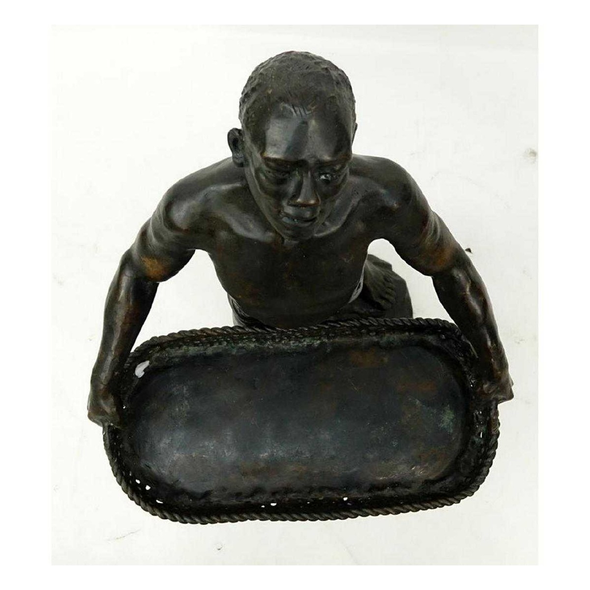 A Patinated Bronze Sculpture, Nubian Male
