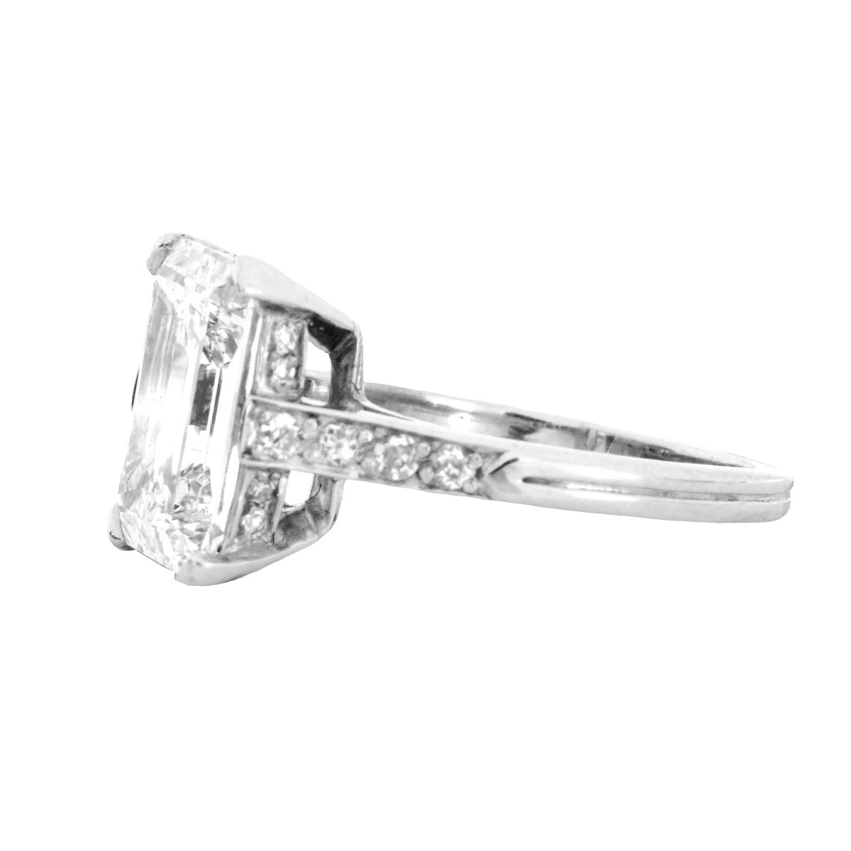 GIA 2.19ct Emerald Cut Diamond Ring